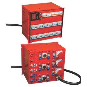 63 Amp Db 3 x 32A 3Phase / 3 x Socapex / 6 x 15A outs with Amp meters